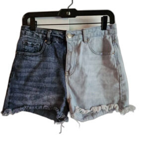Blue Savvy Two Tone Raw Cut Shorts - Size 5/27